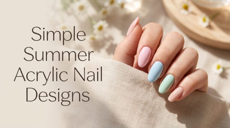 19 Simple Summer Acrylic Nail Designs 2026