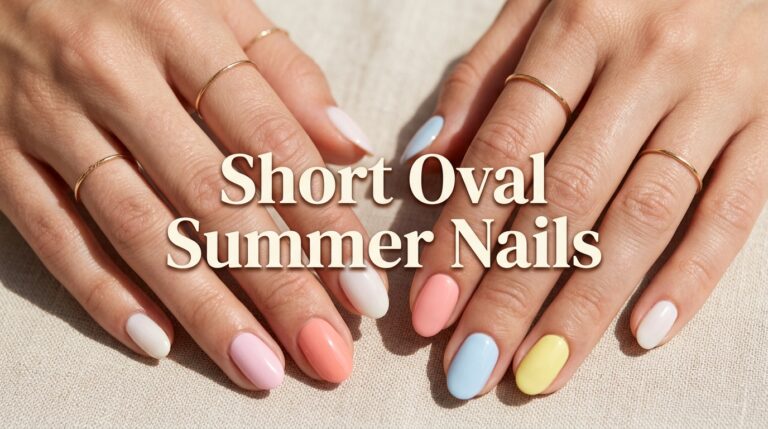 19 Short Oval Summer Nails for Fresh Summer Manicure Ideas