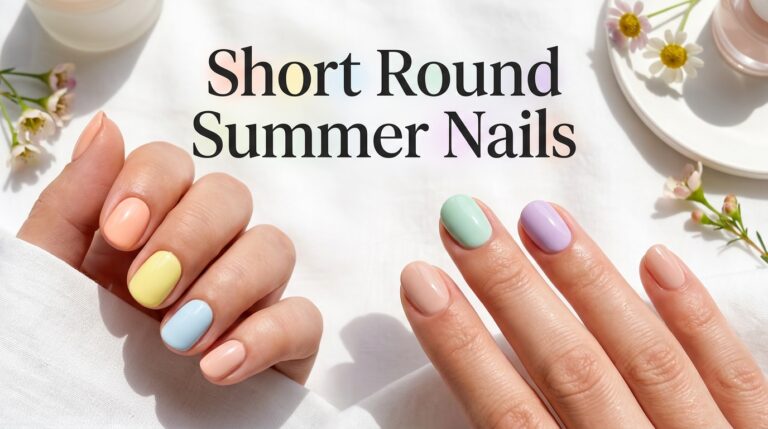 18 Short Round Summer Nails That Look Fresh, Cute, and Easy to Wear