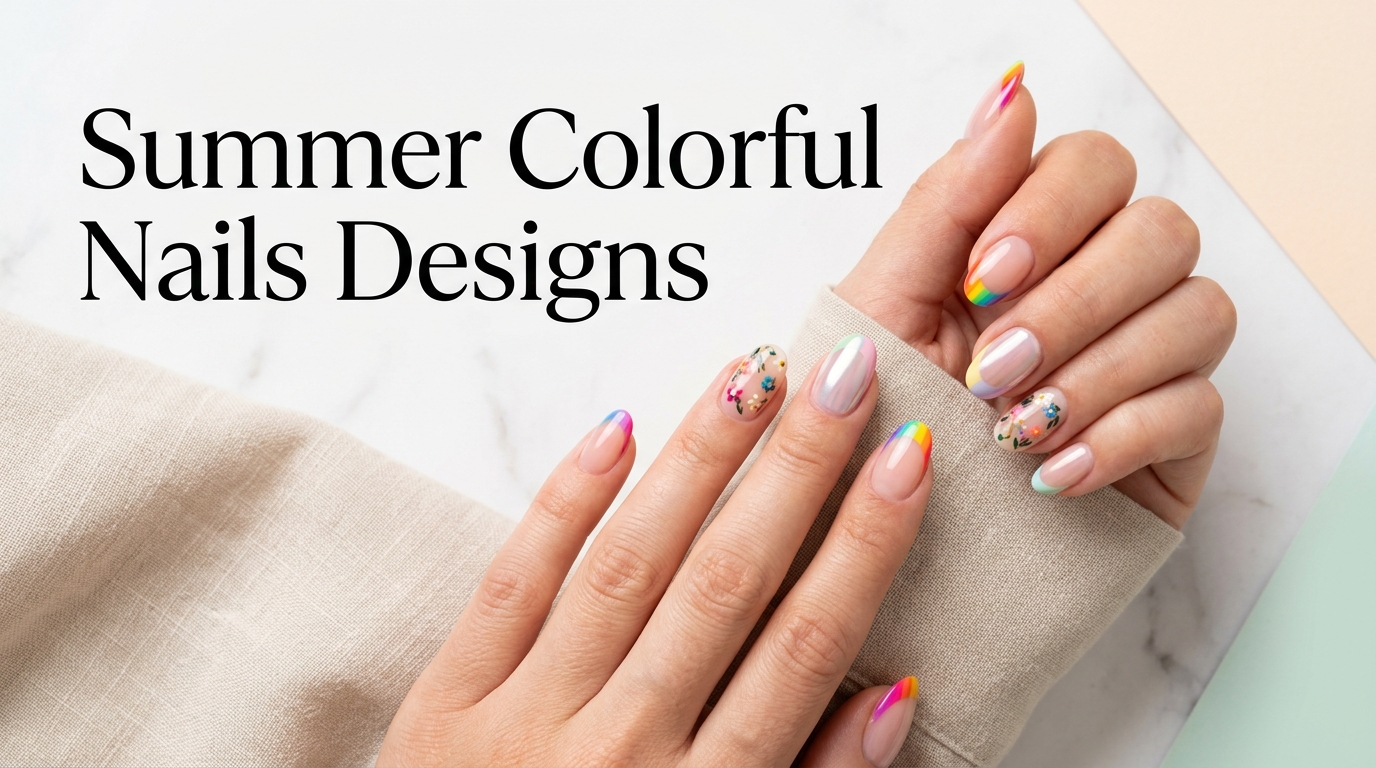 18 Summer Colorful Nails Designs for Bright Seasonal Manicures