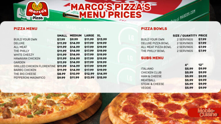 Marco’s Pizza Menu With Prices 2026, Deals & More