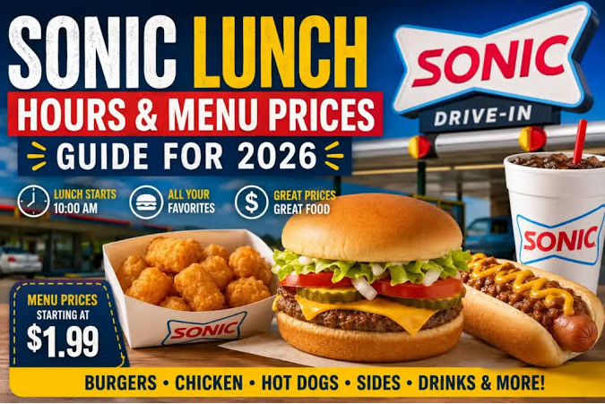 Sonic Menu With Prices, Calories & Deals (2026)