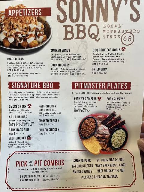 Sonny’s BBQ Menu: Prices 2026, Calories, Deals & More