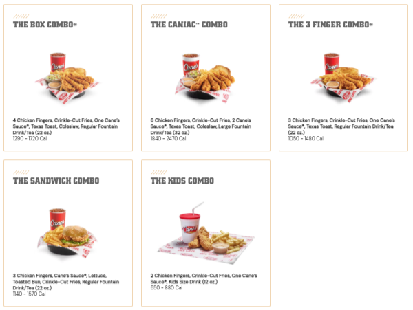 Cane’s Menu Prices 2026: Combos, Sides, Drinks & Calories